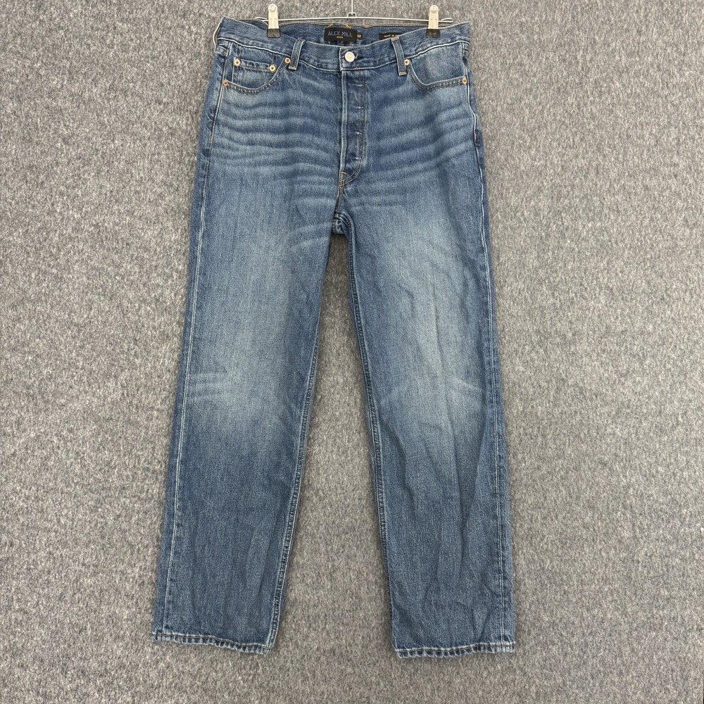 Alex Mill Jeans Mens 32x32 The AM Original 5 Pocket Blue Light Wash Straight